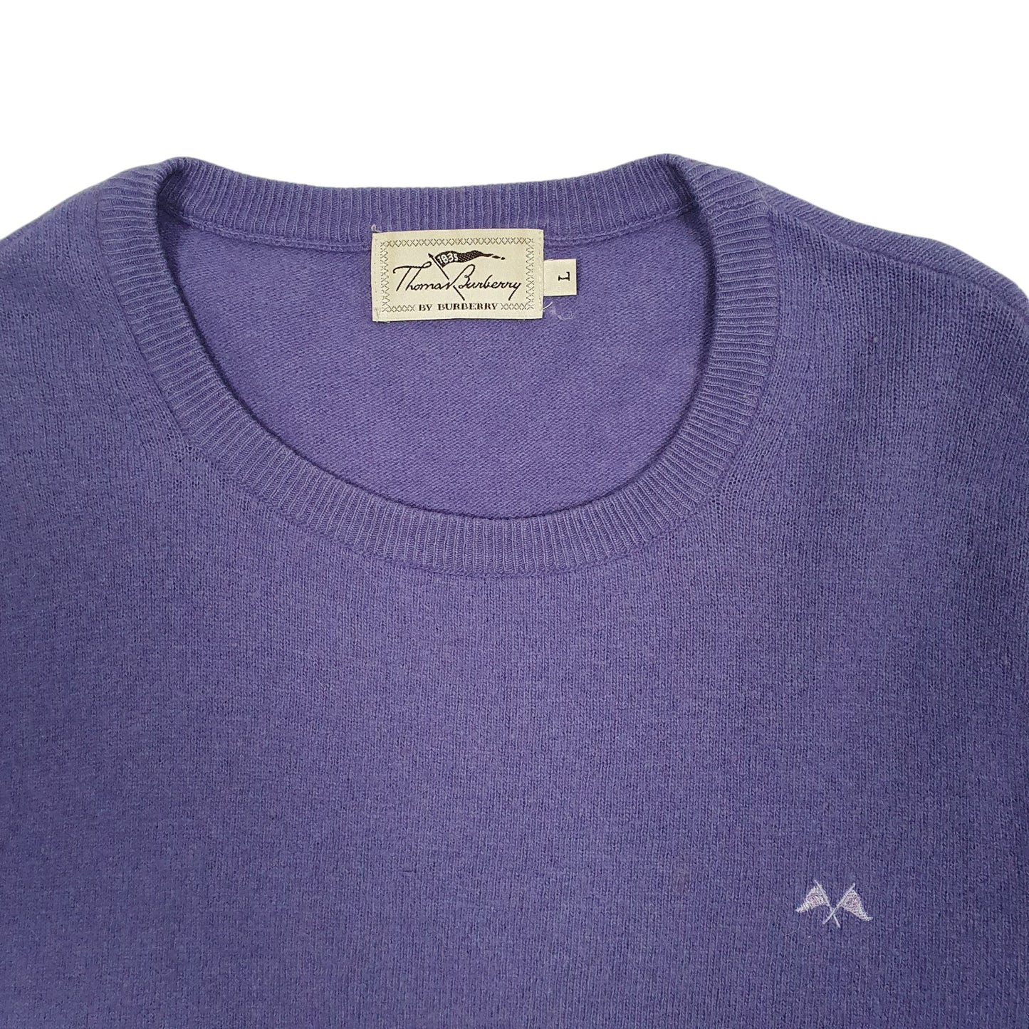 Mens Purple Burberry  Crewneck Jumper