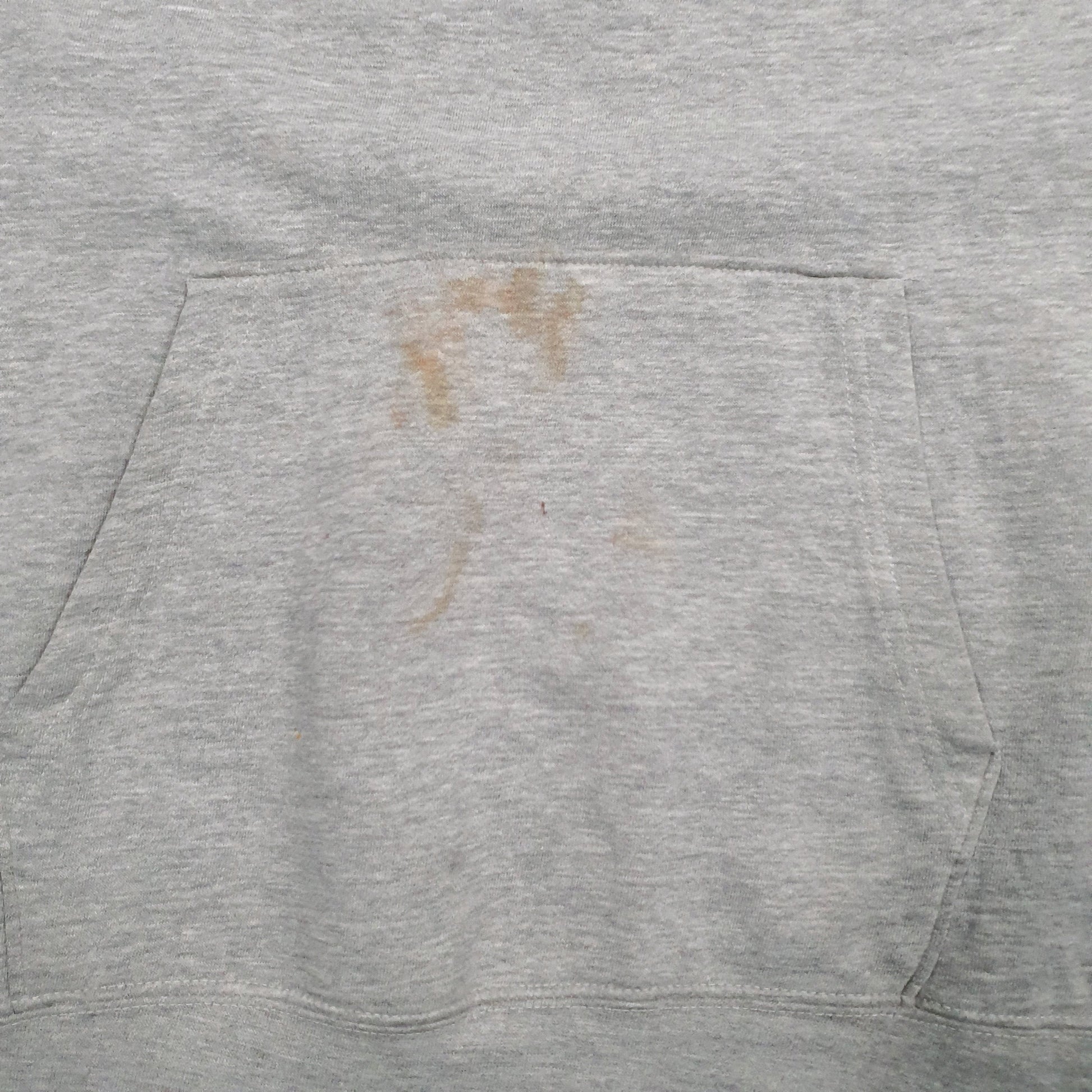 Mens Grey Champion Spellout Hoodie Jumper