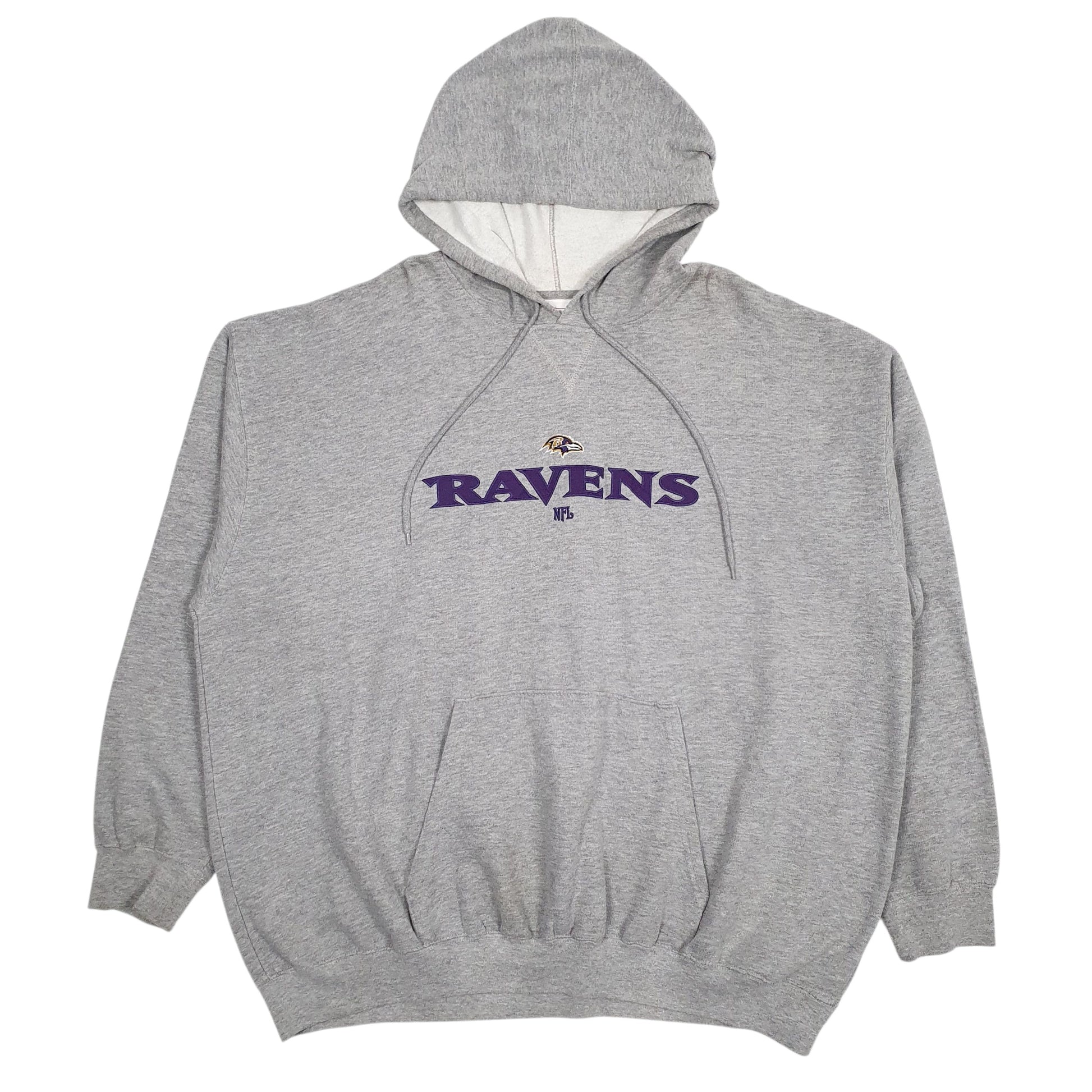 Mens Grey NFL Baltimore Ravens Hoodie Jumper
