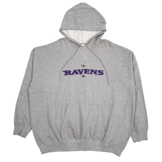Mens Grey NFL Baltimore Ravens Hoodie Jumper
