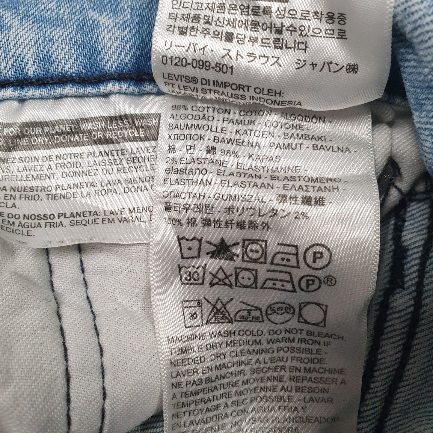 Mens Blue Levis Cargo  Jeans