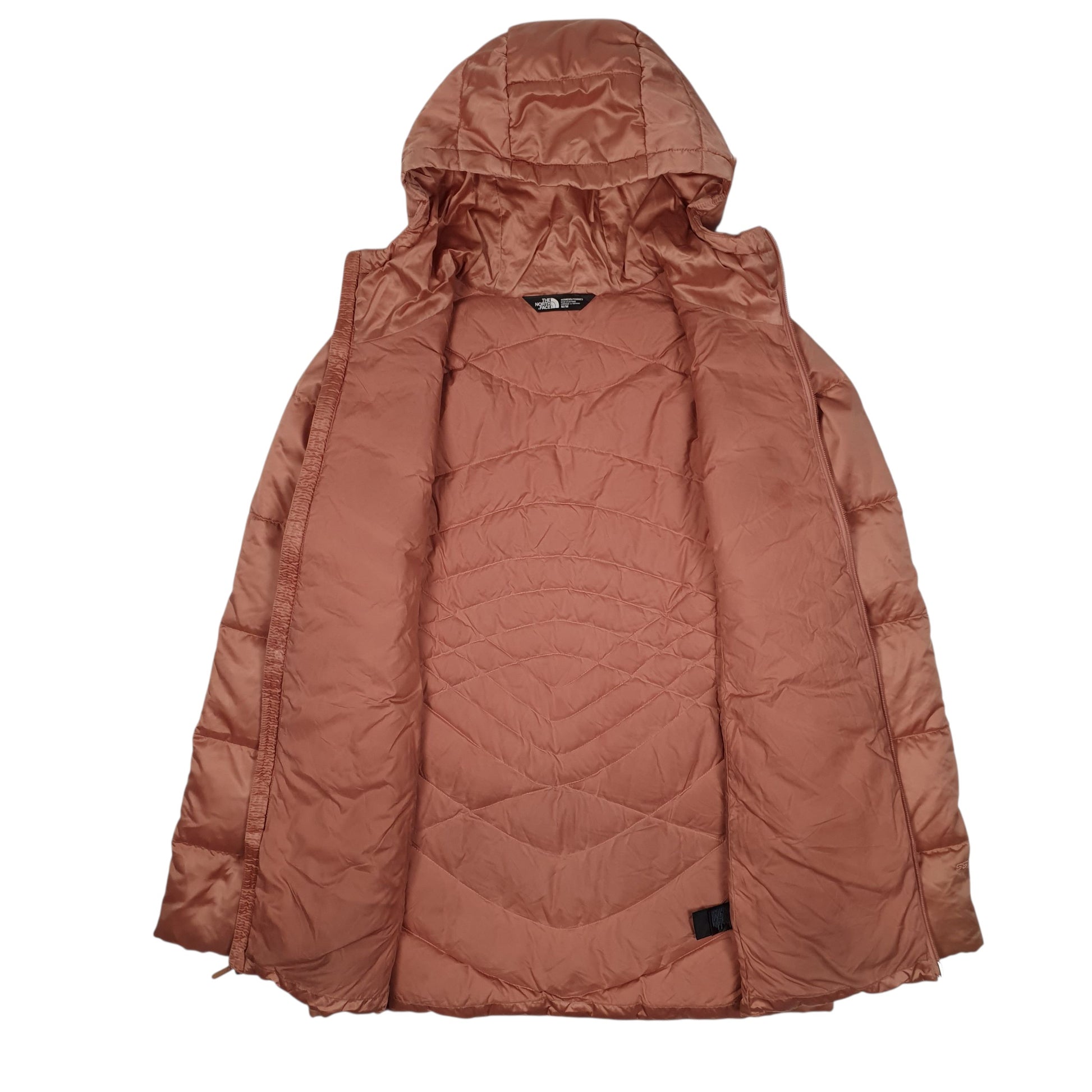 Womens Pink The North Face Longline Trench Crewneck Coat