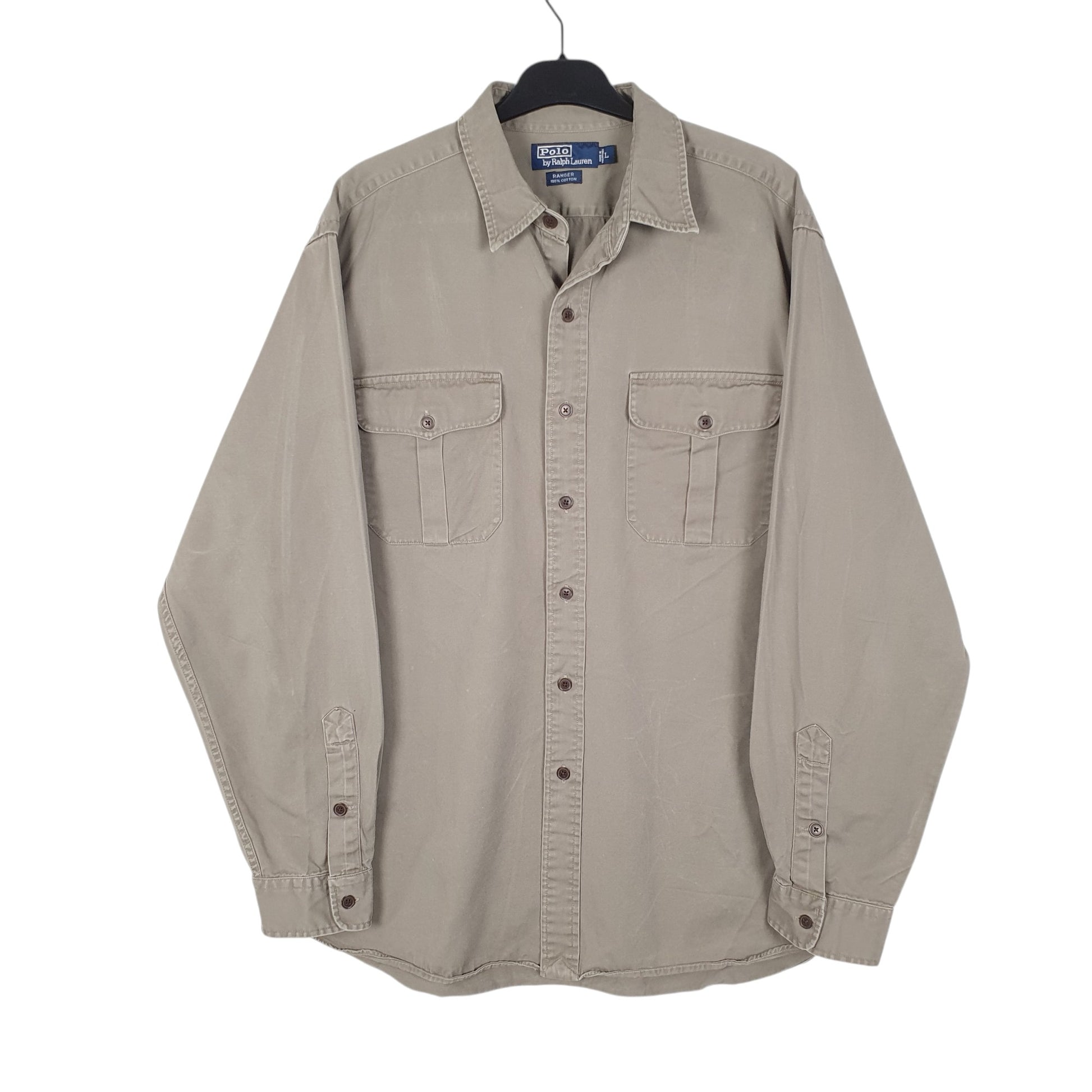 Mens Grey Ralph Lauren Ranger Overshirt Long Sleeve Shirt