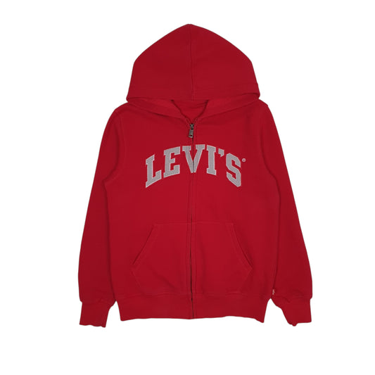 Womens Red Levis Hoodie Full Zip Jumper
