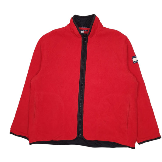 Mens Red Tommy Hilfiger  Full Zip Jumper