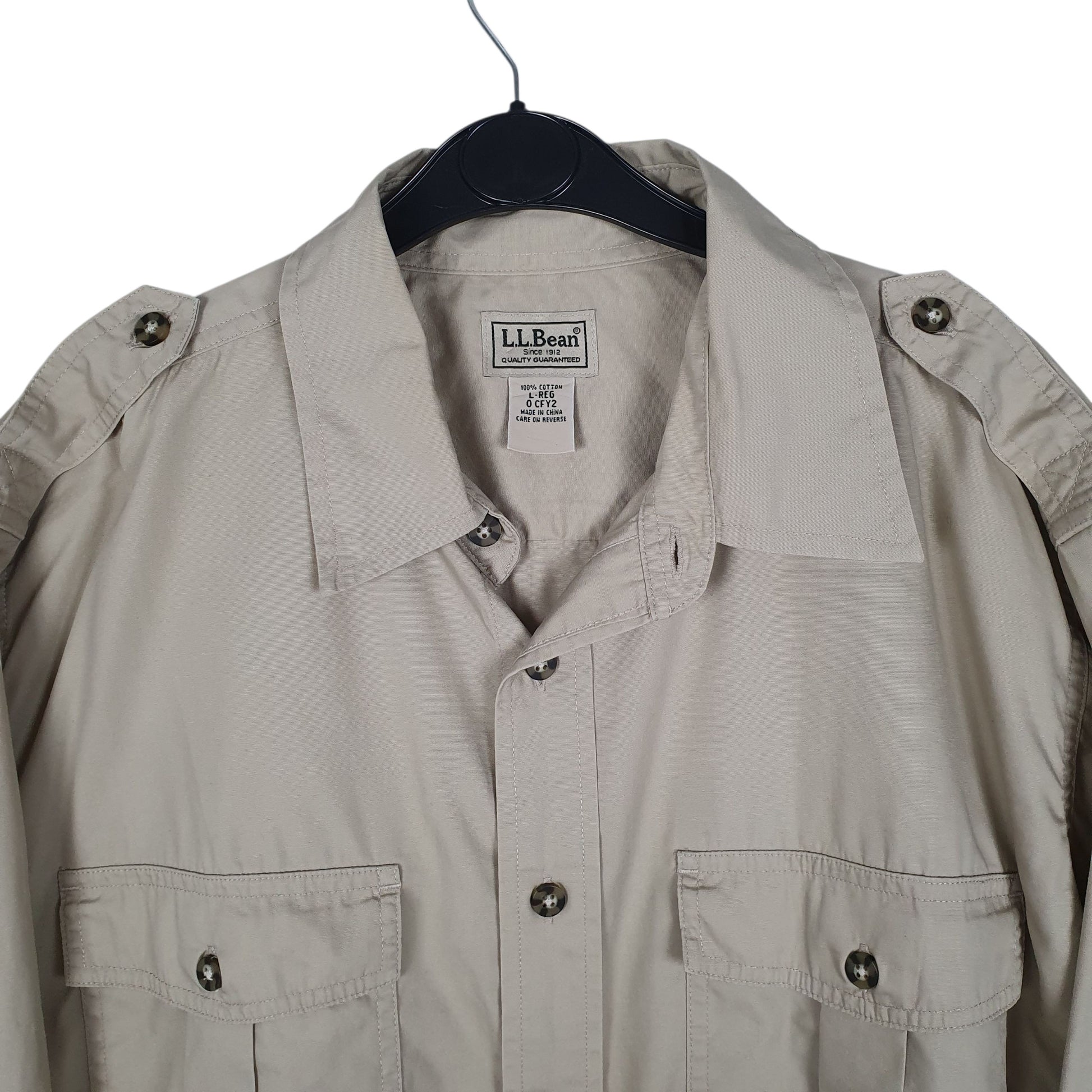 Mens Beige L.L.Bean   Shirt