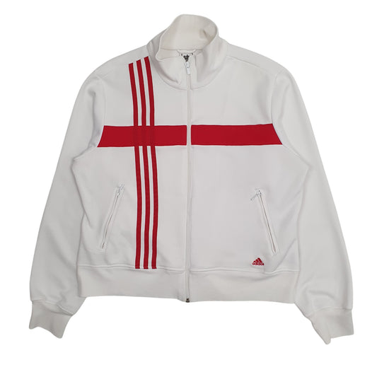 Womens White Adidas England FC World Cup 2006 Germany Full Zip Jumper