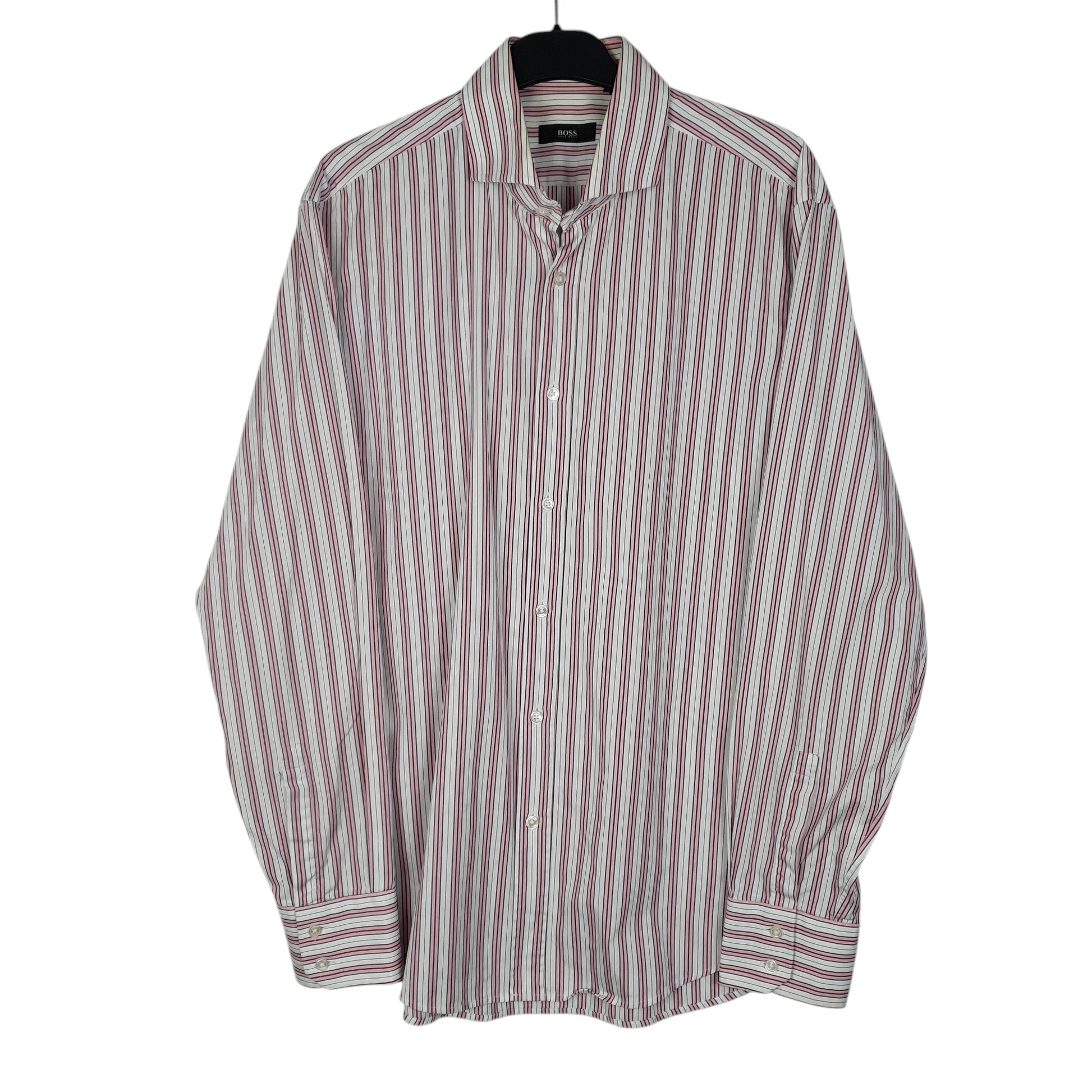 Mens Pink Hugo Boss  Long Sleeve Shirt