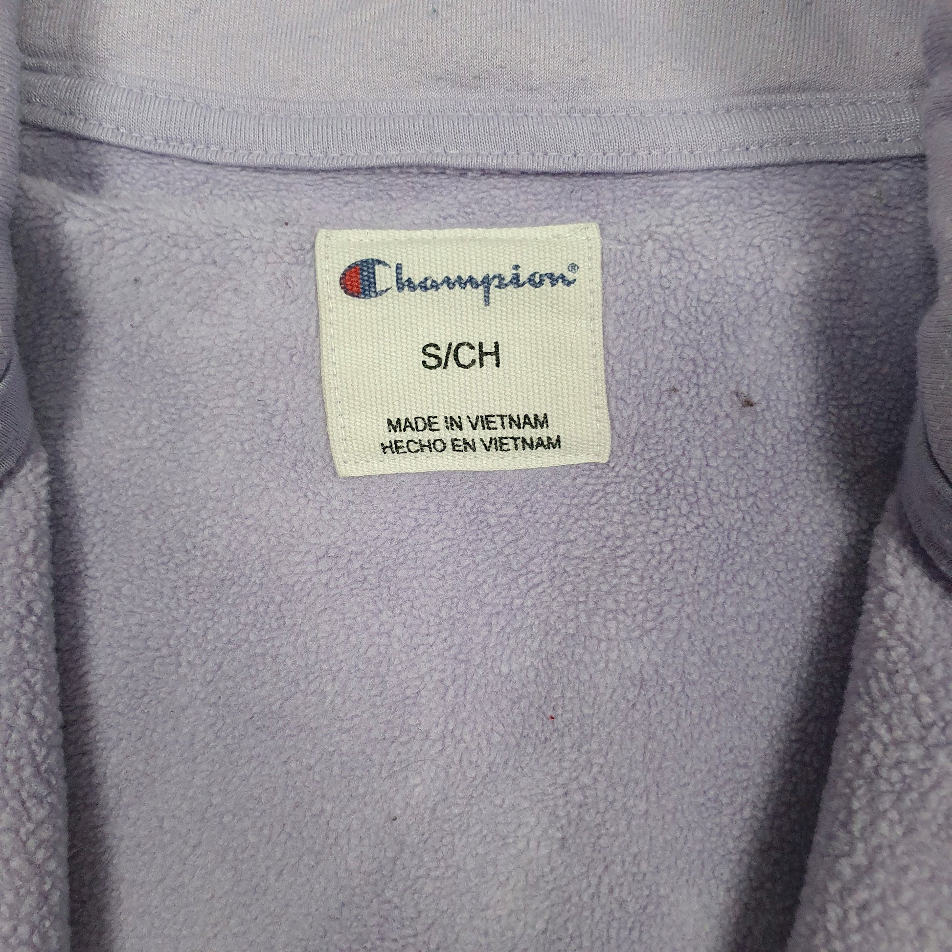 Womens Purple Champion  Quarter Zip Jumper