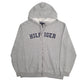 Mens Grey Tommy Hilfiger Hoodie Spellout Full Zip Jumper
