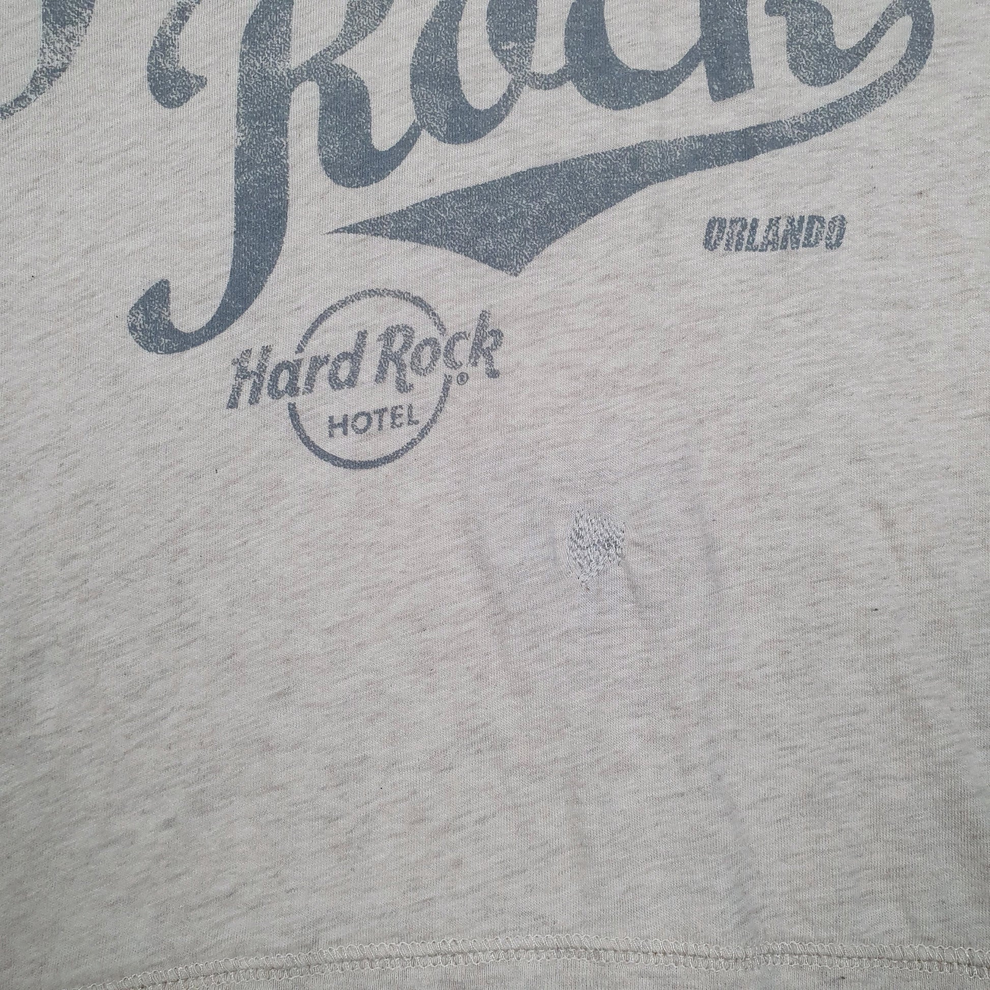 Womens Beige Hard Rock Cafe Lightweight Hoodie Jumper