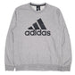 Mens Grey Adidas Spellout Crewneck Jumper