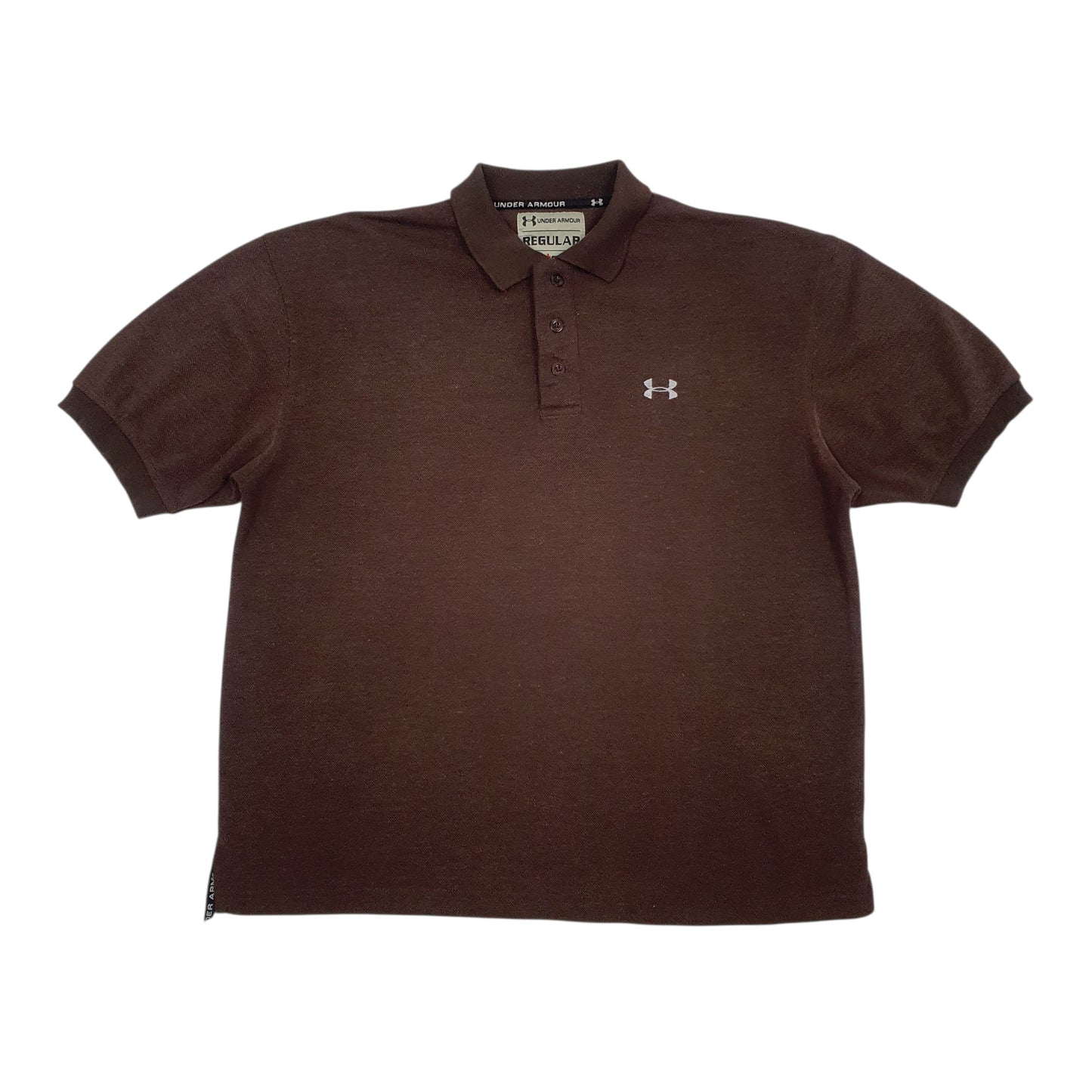 Womens Brown Under Armour Heat gear Short Sleeve Polo Shirt