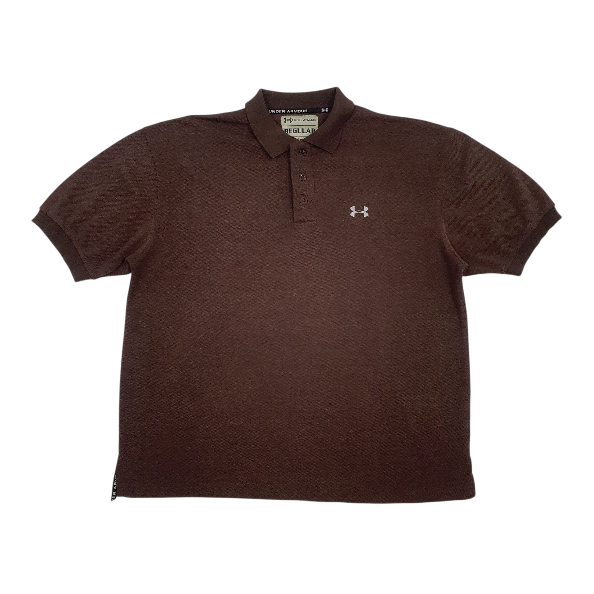 Womens Brown Under Armour Heat gear Short Sleeve Polo Shirt