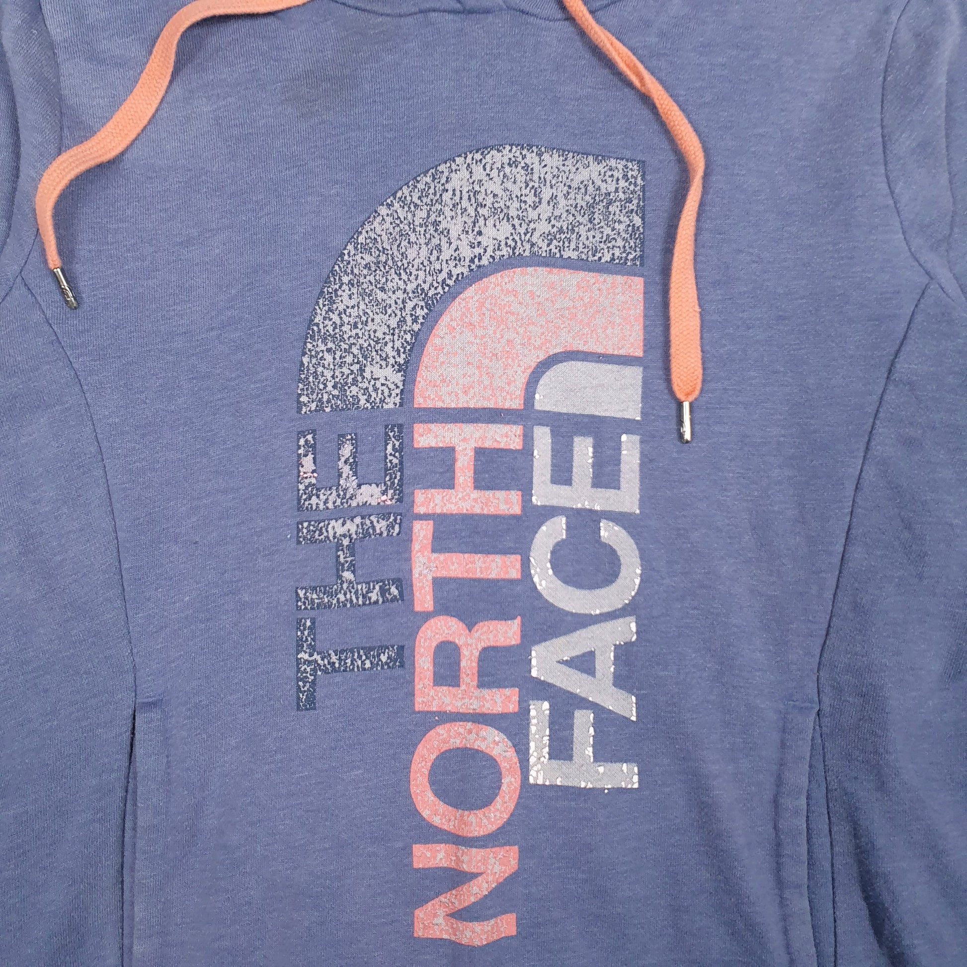 Womens Blue The North Face Spellout Hoodie Jumper