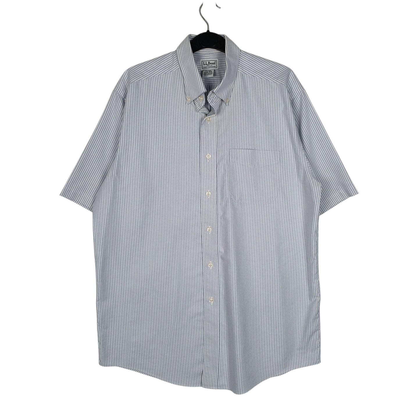 Mens Blue L.L.Bean  Short Sleeve Shirt