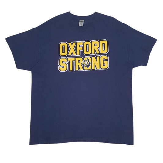 Mens Navy Gildan Oxford Strong Short Sleeve T Shirt