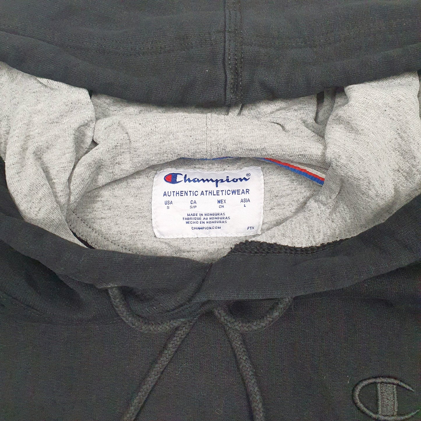 Mens Black Champion  Hoodie Jumper