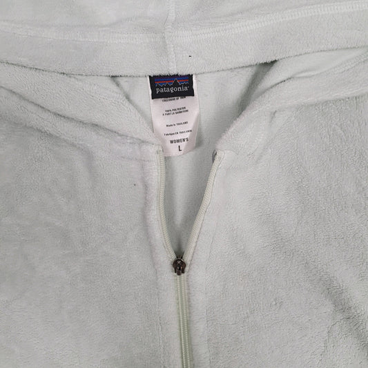 Womens Blue Patagonia Synchilla Plush Hoodie Full Zip Jumper