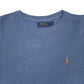 Mens Blue Polo Ralph Lauren Pima Cotton Crewneck Jumper