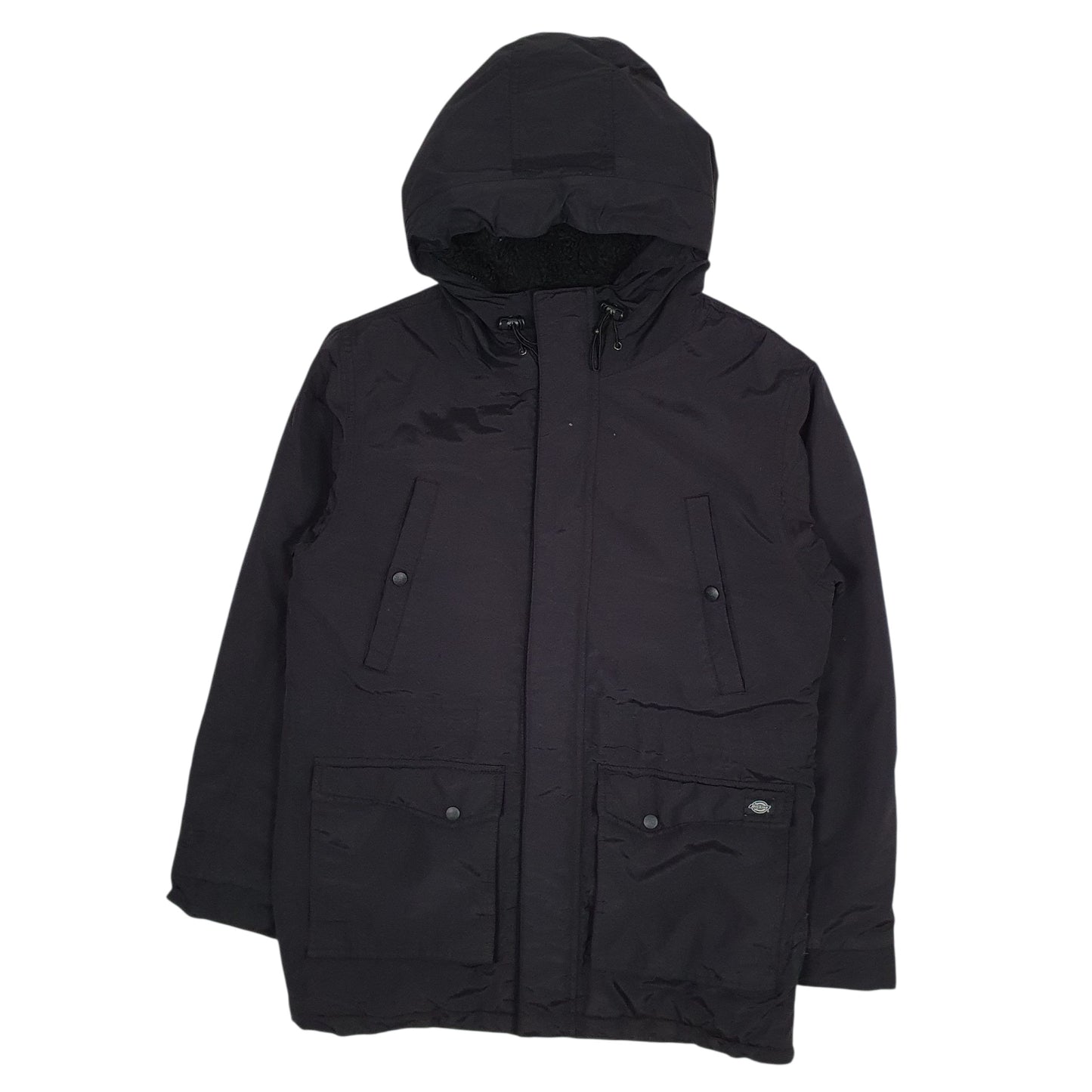 Mens Black Dickies  Full Zip Coat