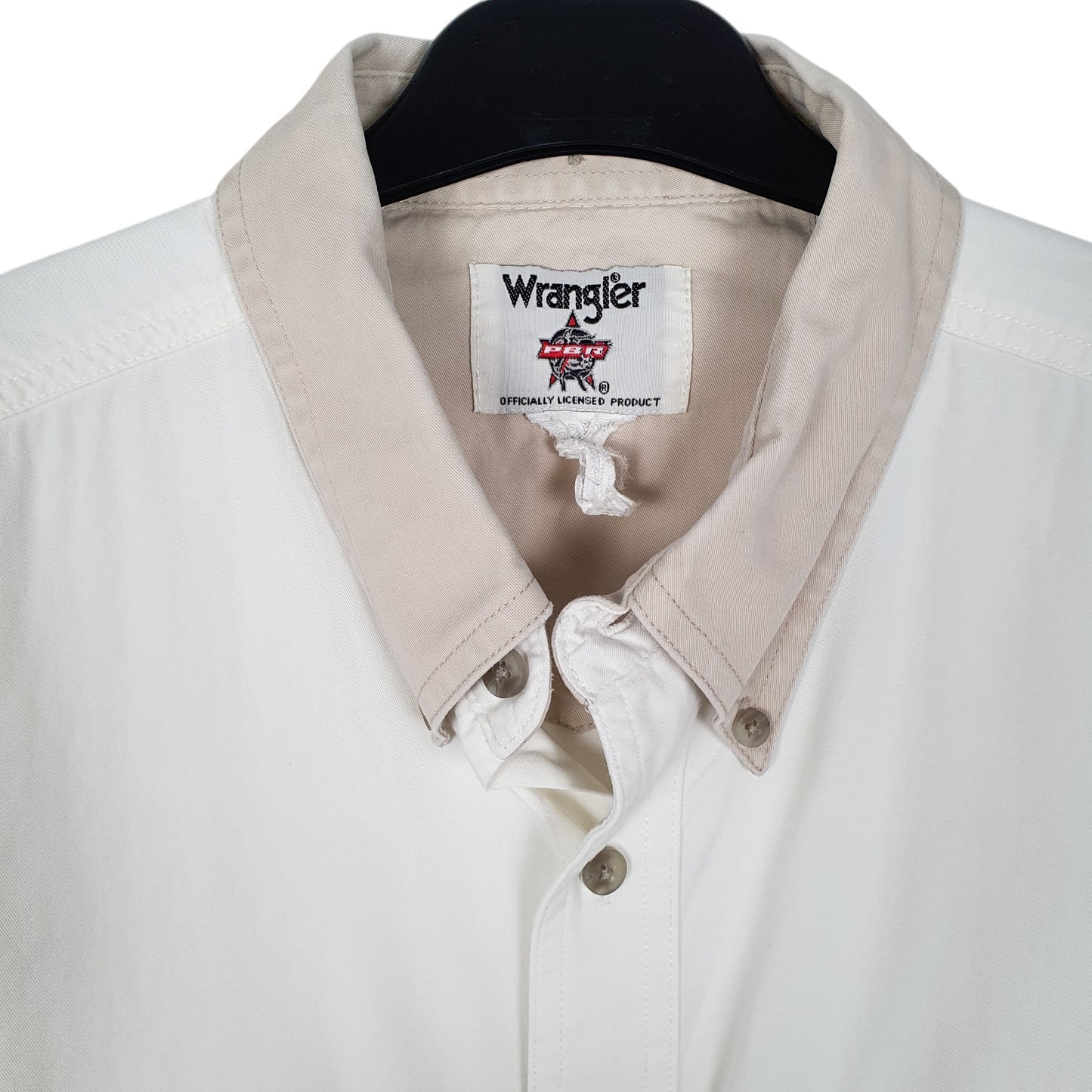 Mens White Wrangler PBR  Shirt