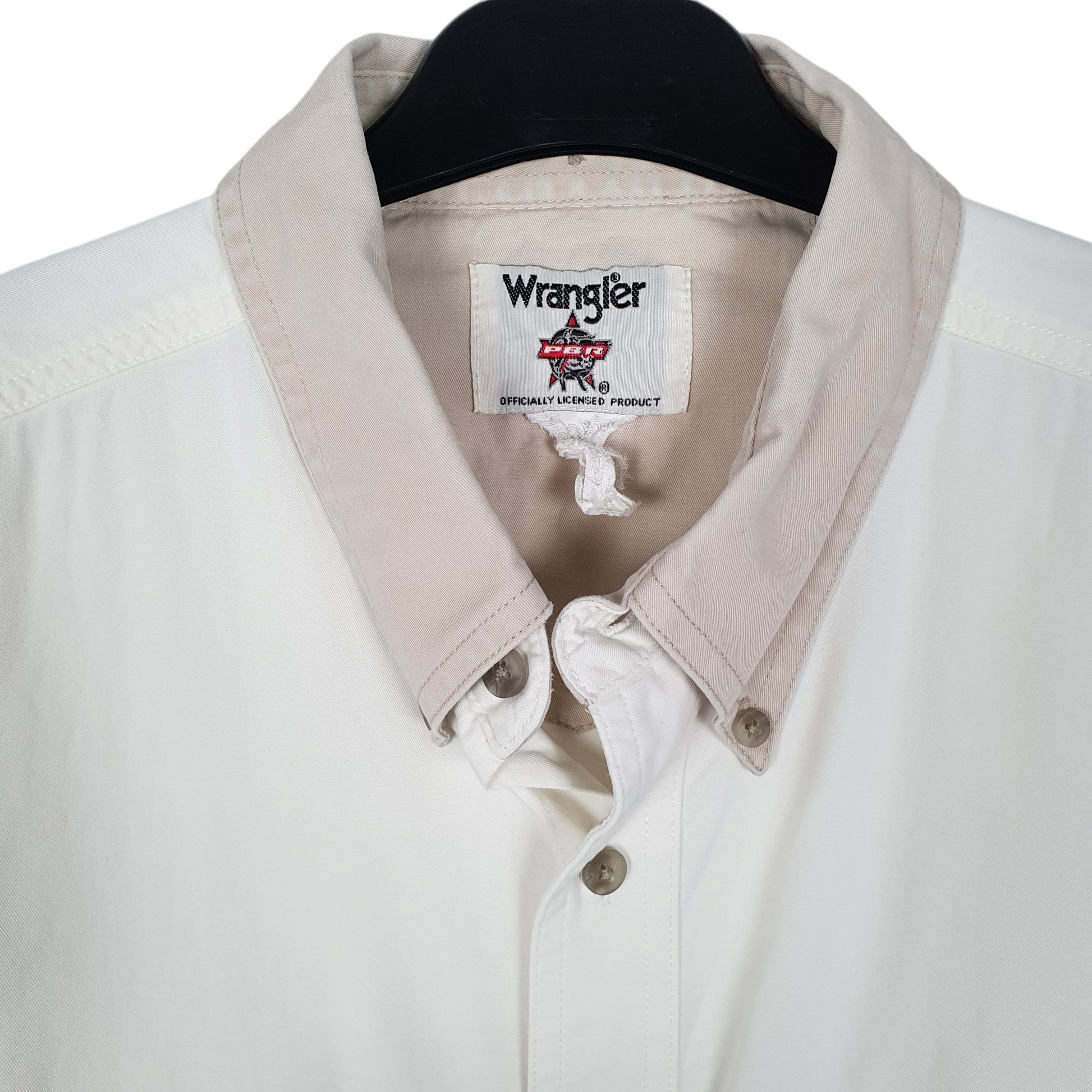 Mens White Wrangler PBR  Shirt