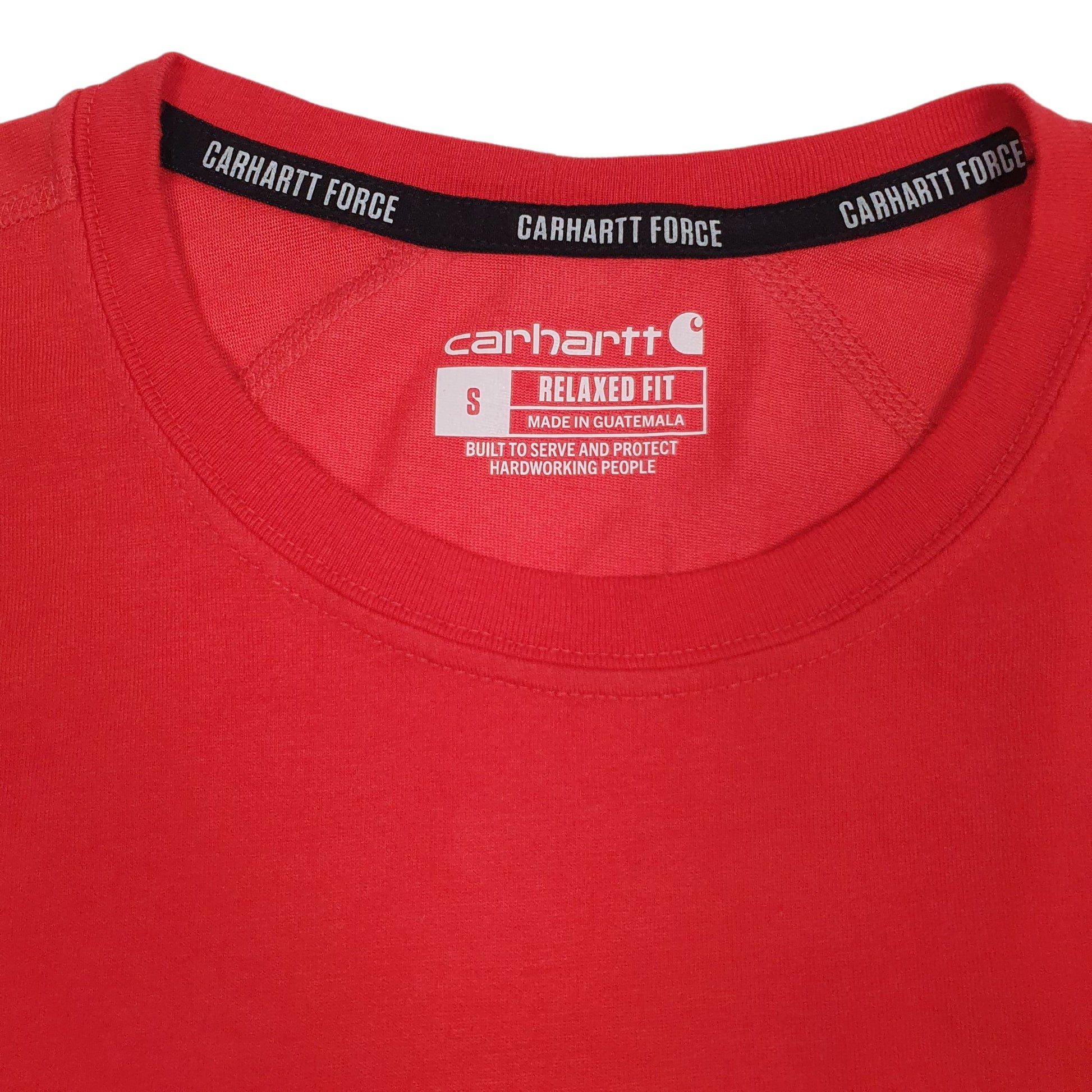 Mens Red Carhartt   T Shirt