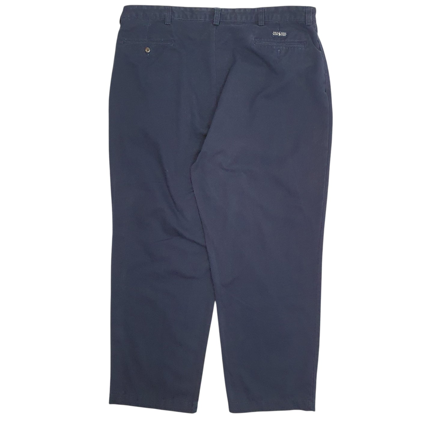 Mens Navy Polo Ralph Lauren Vintage 90s Pleated  Trousers