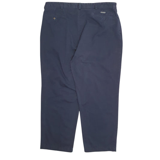 Mens Navy Polo Ralph Lauren Vintage 90s Pleated  Trousers