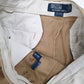 Mens Beige Polo Ralph Lauren Andrew Pleated Vintage 90s  Trousers