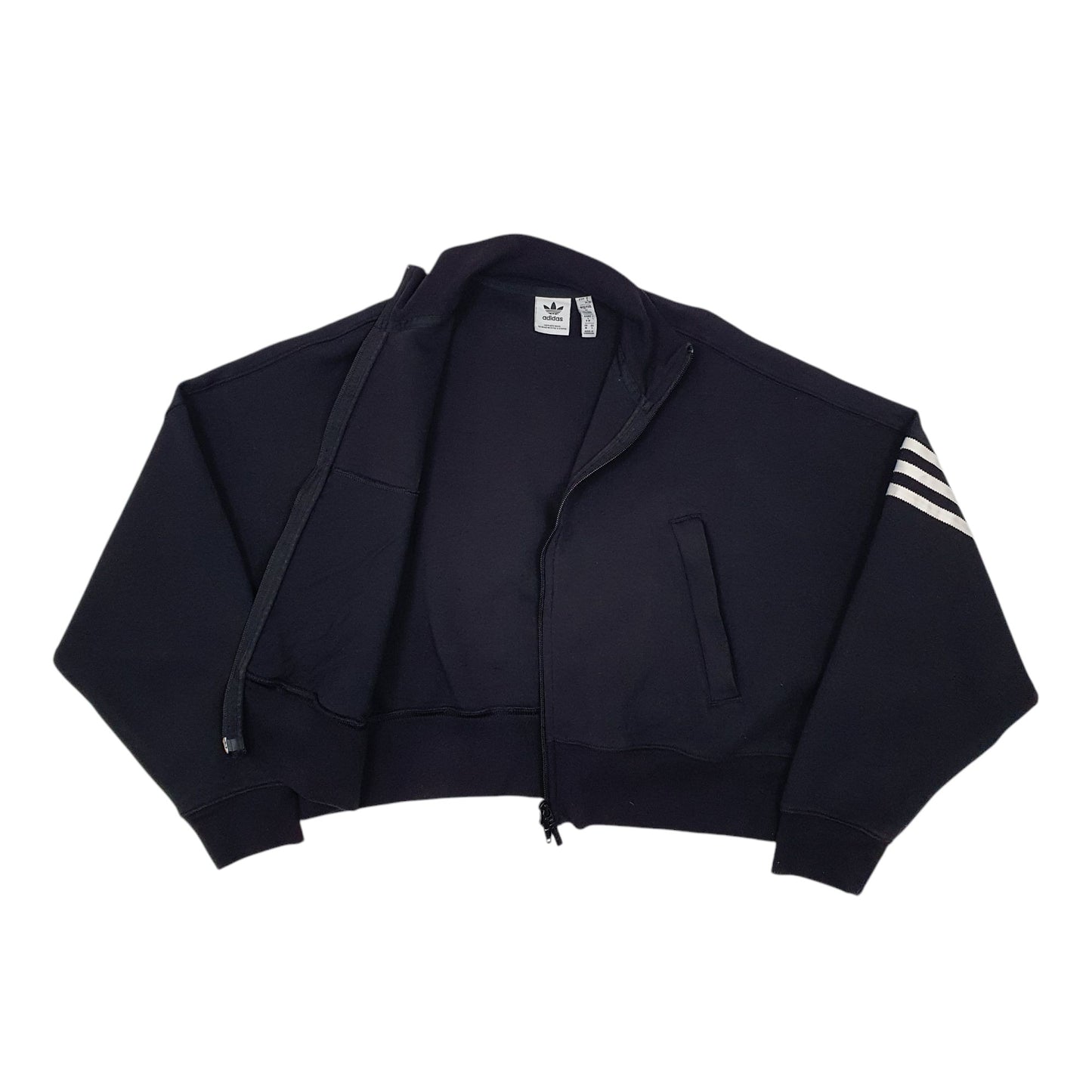 Womens Black Adidas  Full Zip Jumper