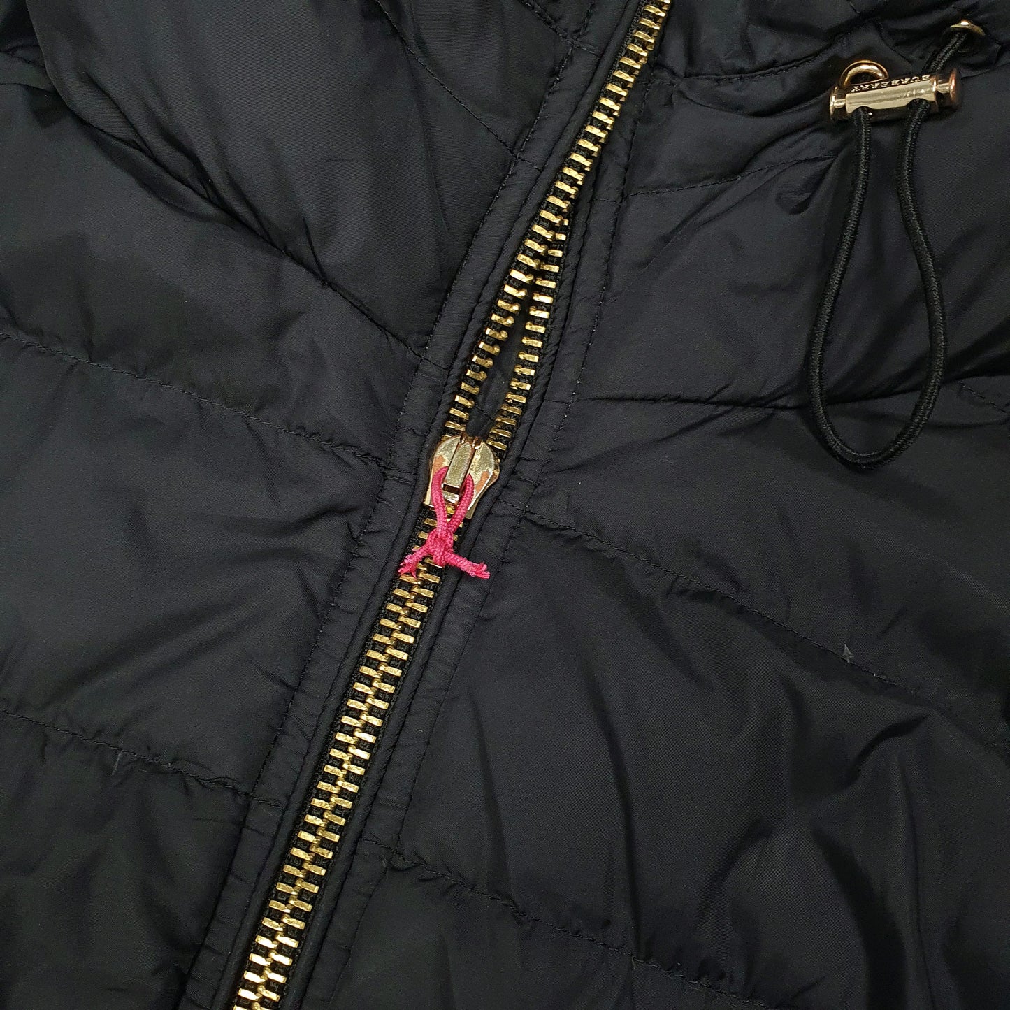 Mens Black Burberry Parka  Coat