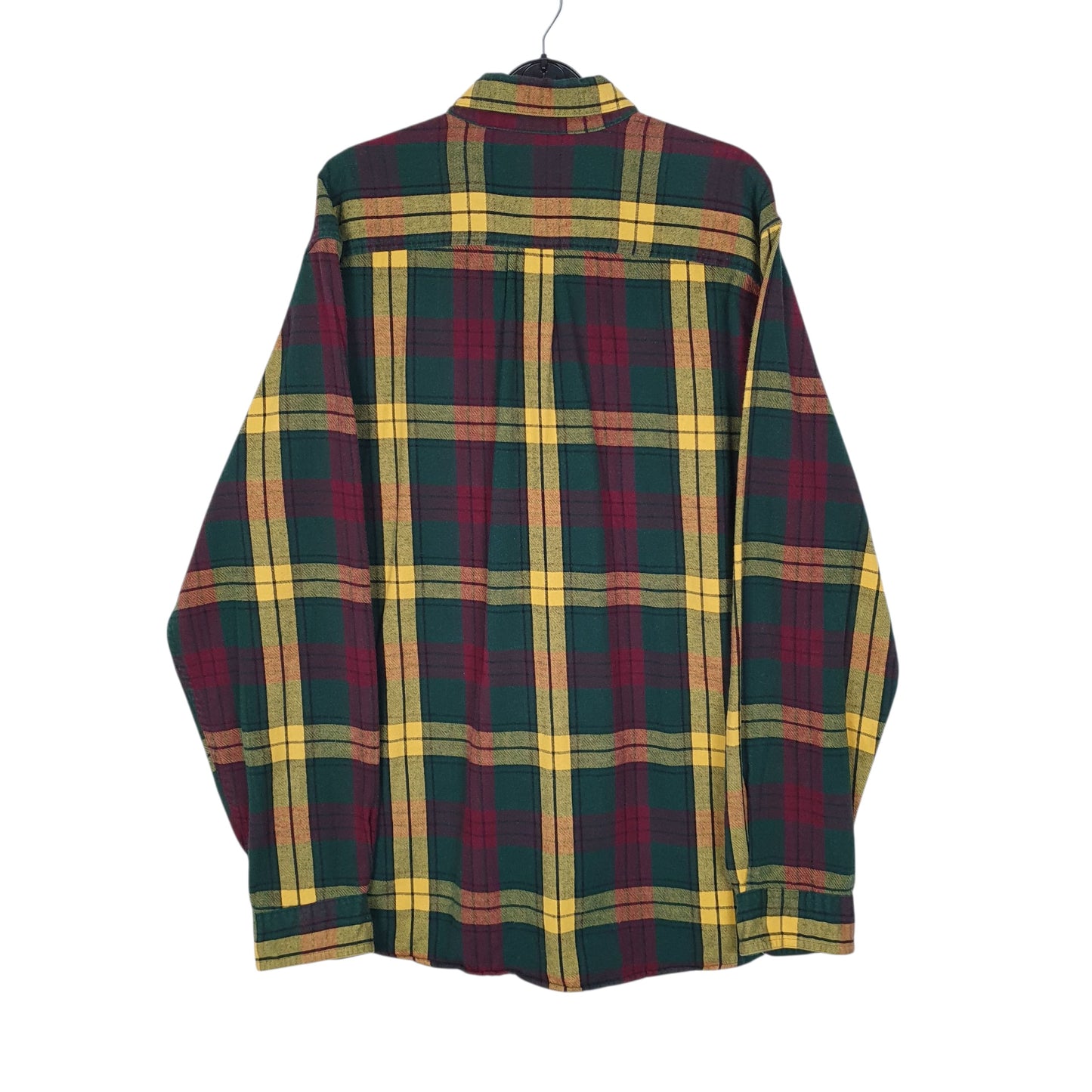 Mens Green L.L.Bean Heavy Thick Plaid  Shirt