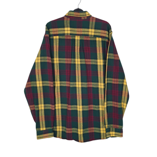 Mens Green L.L.Bean Heavy Thick Plaid  Shirt