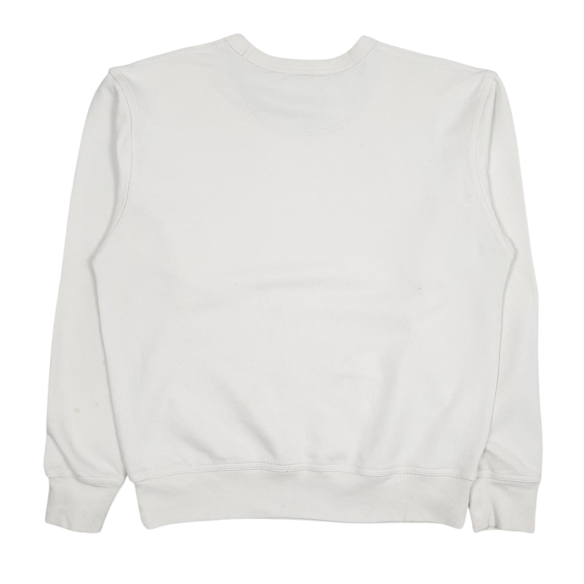 Mens White Champion Spellout Crewneck Jumper