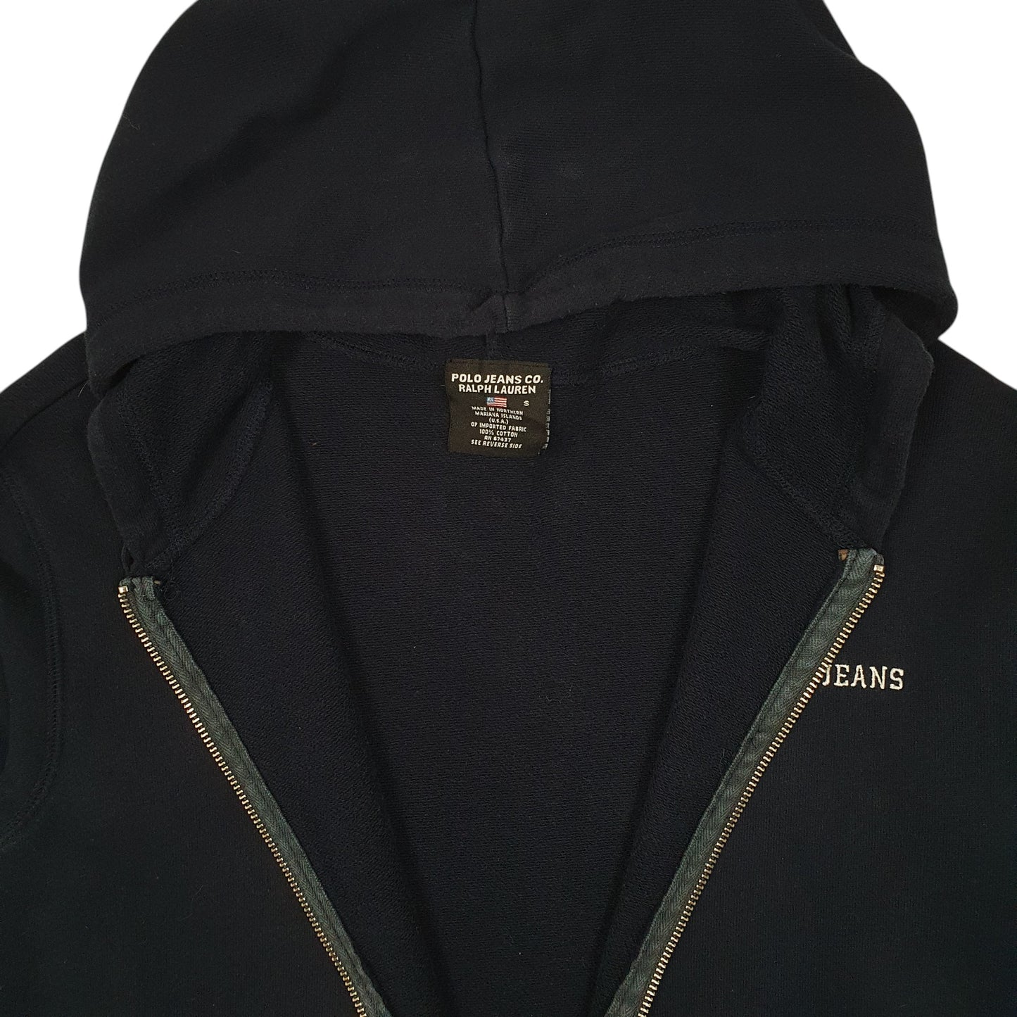 Womens Navy Ralph Lauren Polo Jeans Hoodie Full Zip Jumper