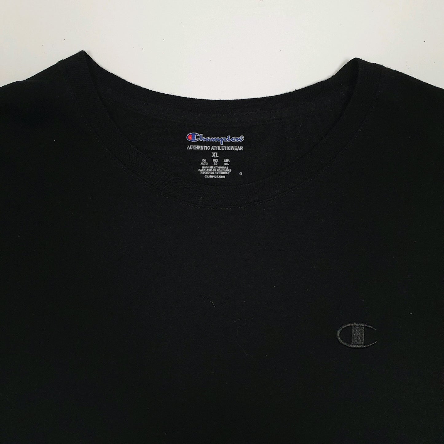 Mens Black Champion   T Shirt