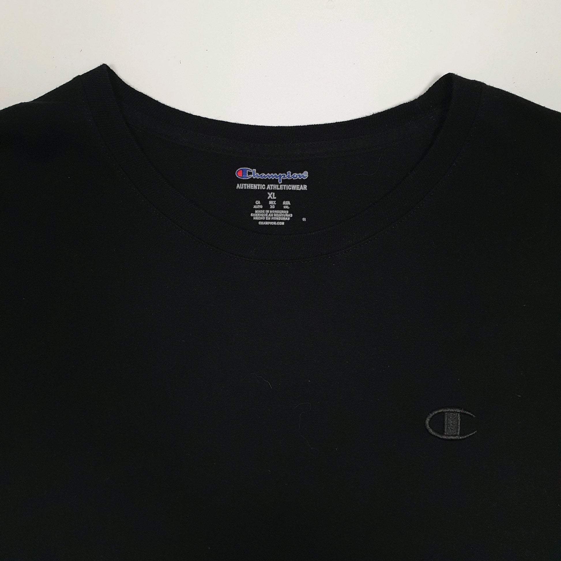 Mens Black Champion   T Shirt