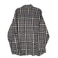 Mens Grey L.L.Bean Scotch Plaid Flannel  Shirt
