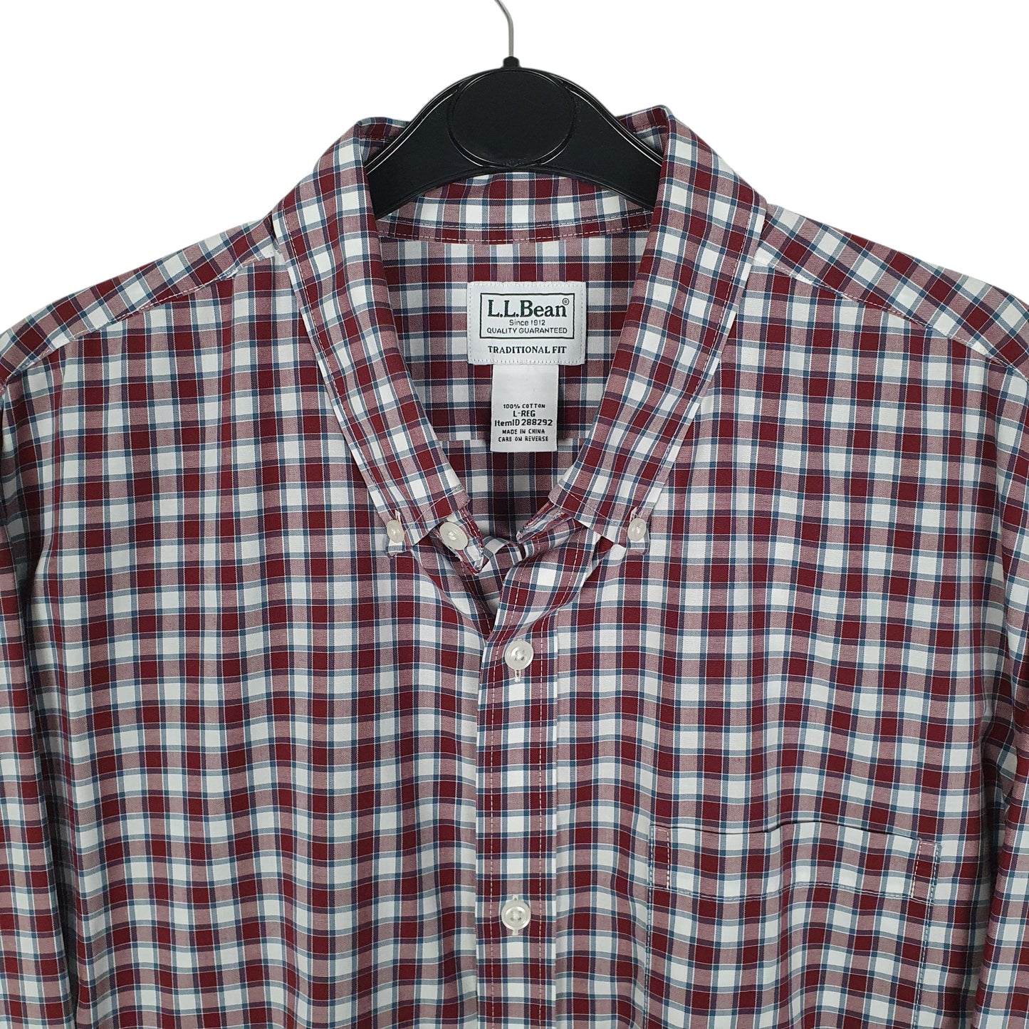 Mens Burgundy L.L.Bean   Shirt