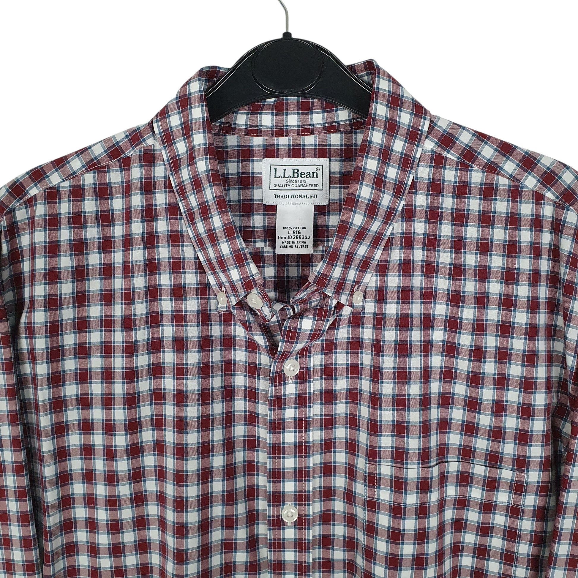 Mens Burgundy L.L.Bean   Shirt