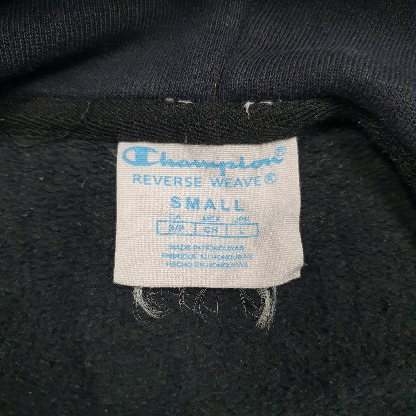 Mens Black Champion Reverse Weave Hoodie Jumper