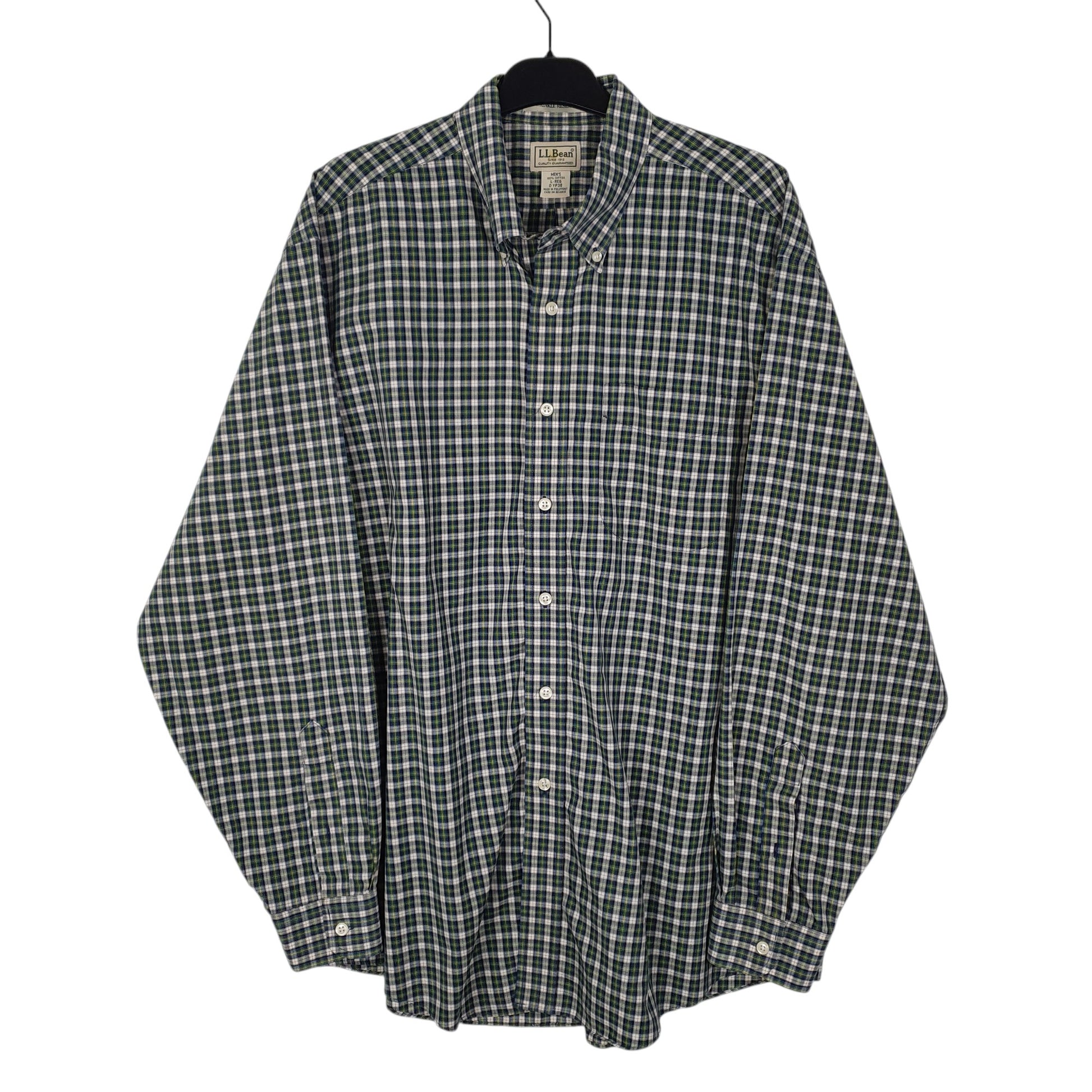 Mens Green L.L.Bean  Long Sleeve Shirt