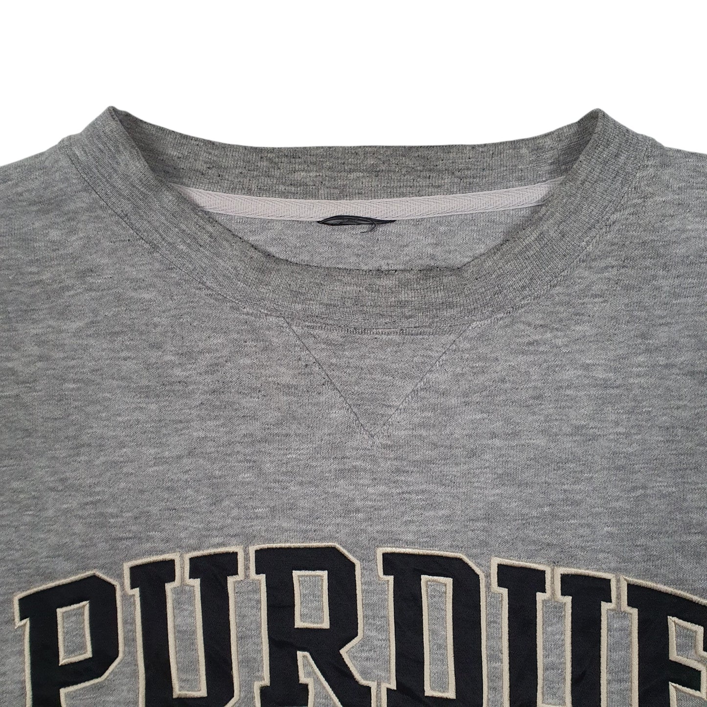 Mens Grey Nike Team Vintage 2000s Purdue Crewneck Jumper