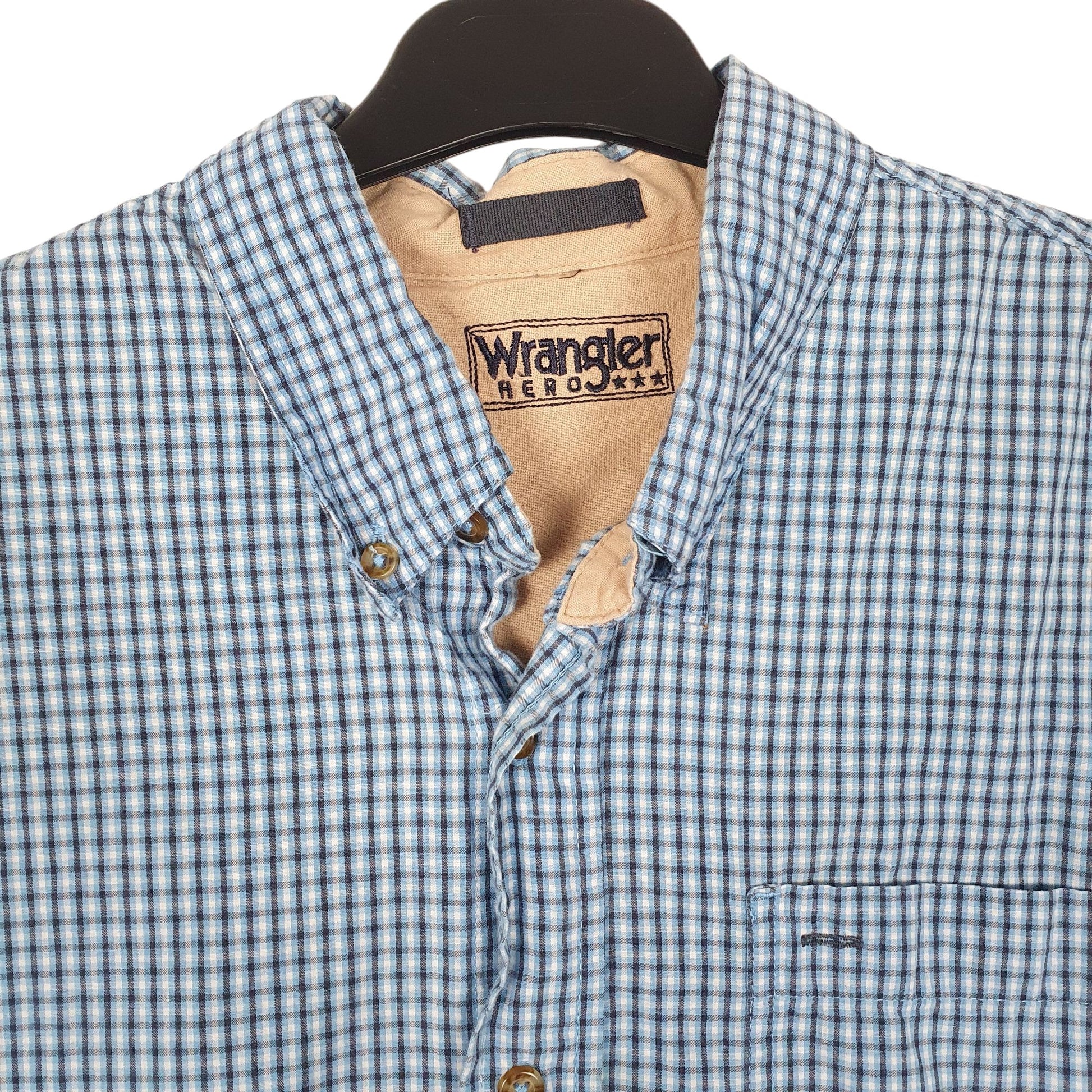 Mens Blue Wrangler Aero  Shirt