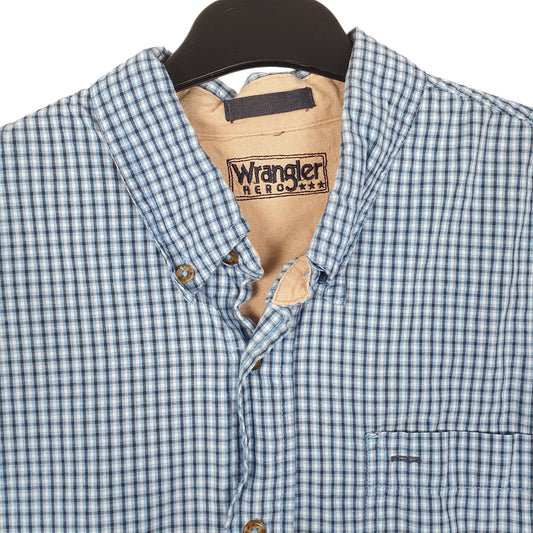 Mens Blue Wrangler Aero  Shirt