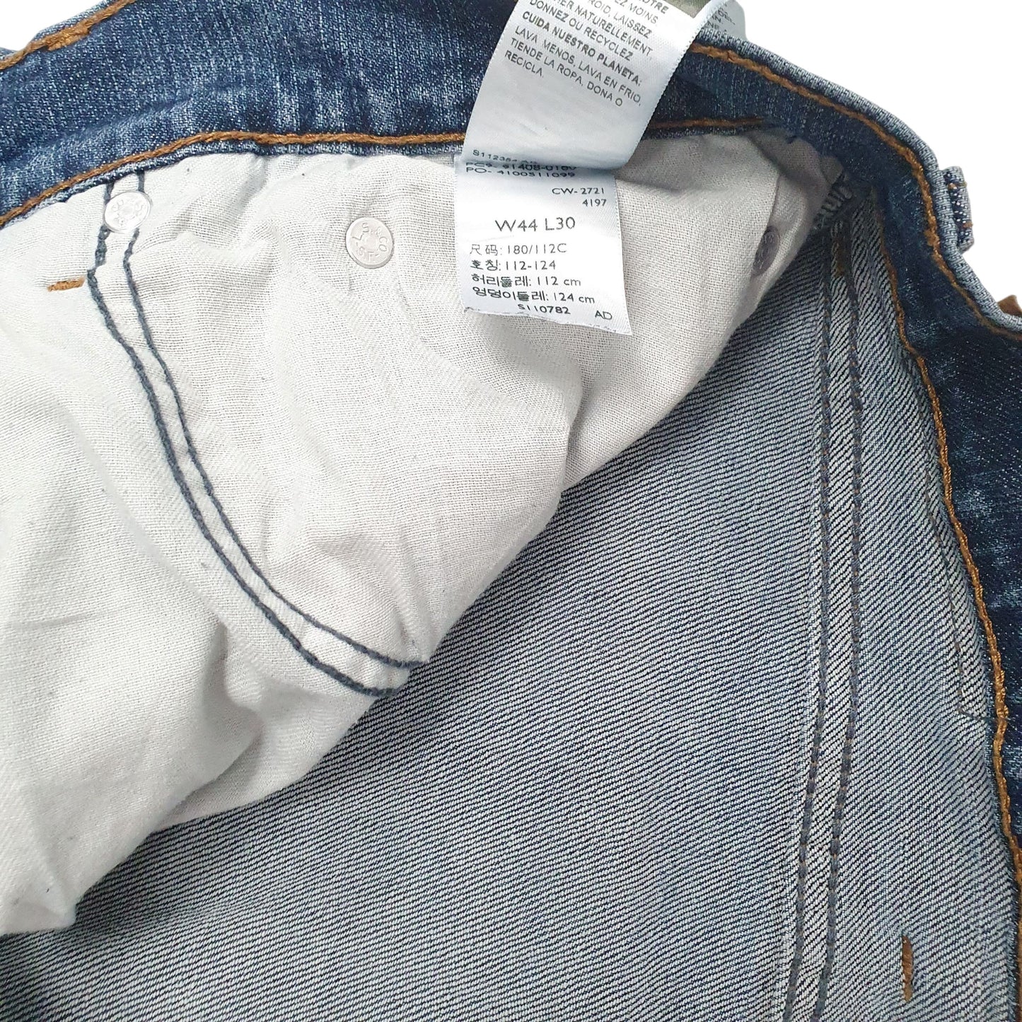 Mens Blue Levis Relaxed Distressed  Jeans