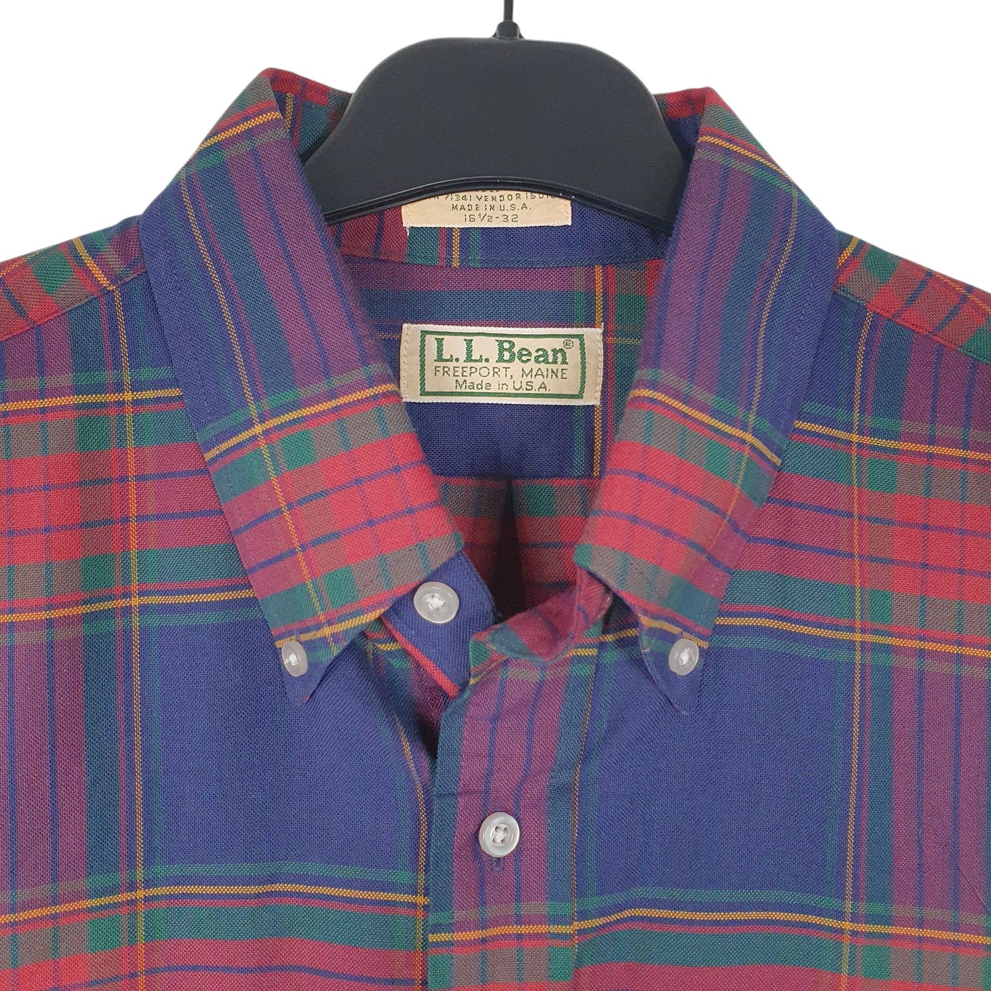 Mens Navy L.L.Bean Vintage 90s Made In USA  Shirt