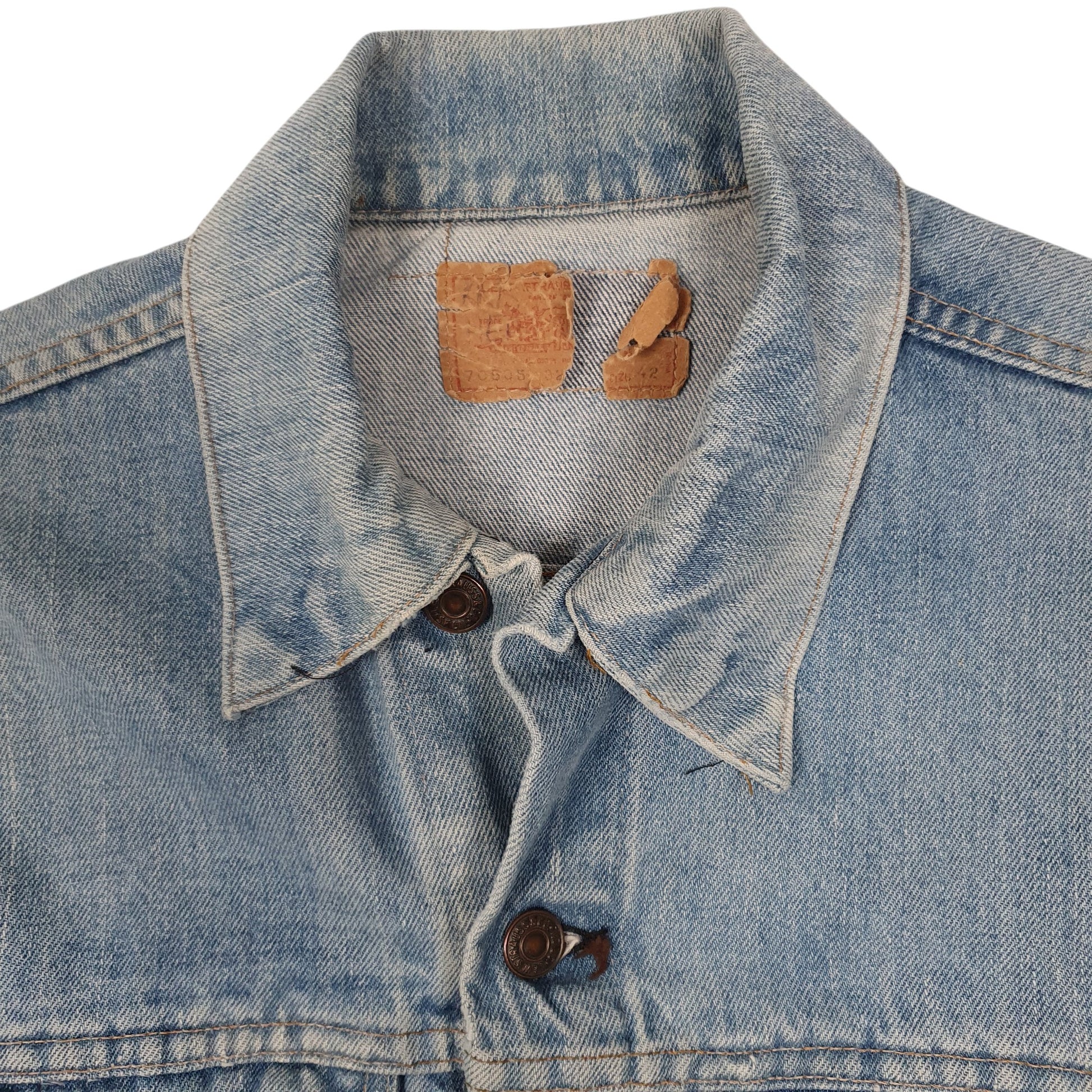 Mens Blue Levis Vintage 1980s Type 3 Trucker  Coat